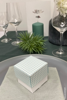 Geschenkbox kariert (mint)